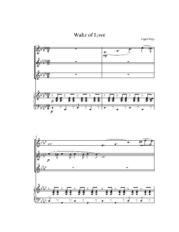 télécharger la partition d'accordéon Waltz of love (Quartet) au format PDF