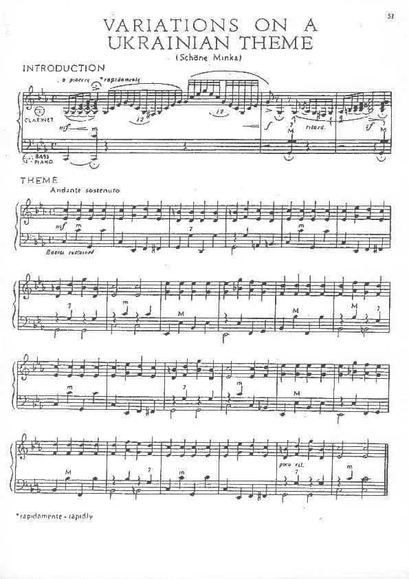 télécharger la partition d'accordéon Variations on a Ukrainian Theme (Schöne Minka) au format PDF