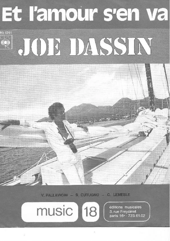 télécharger la partition d'accordéon Et l'amour s'en va (Chant : Joe Dassin) au format PDF