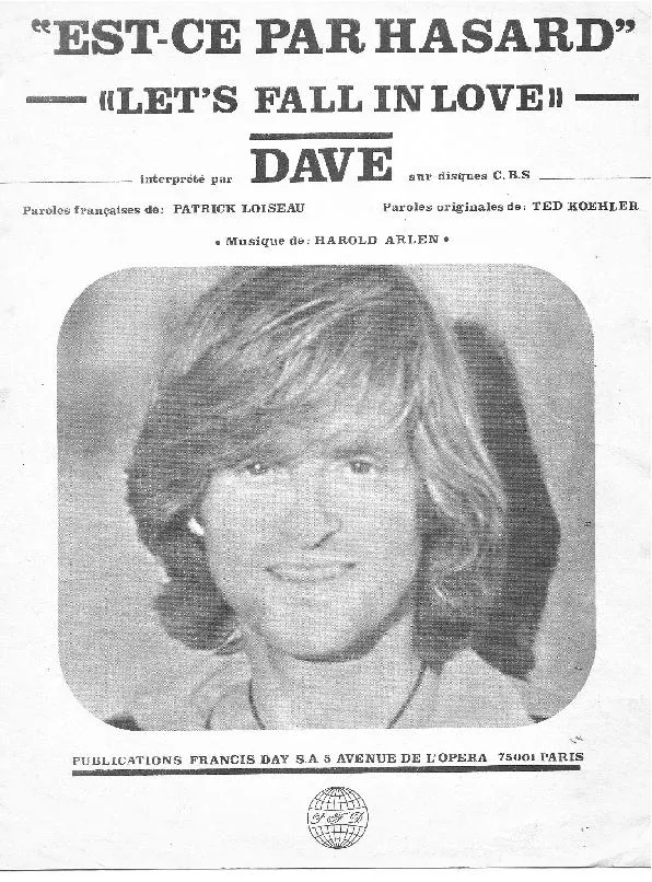 télécharger la partition d'accordéon Est ce par hasard (Chant : Dave) au format PDF