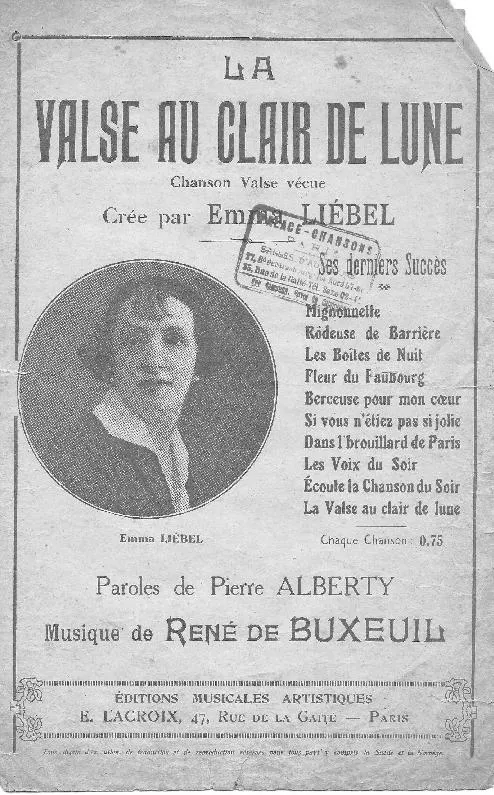 télécharger la partition d'accordéon La valse au clair de lune au format PDF