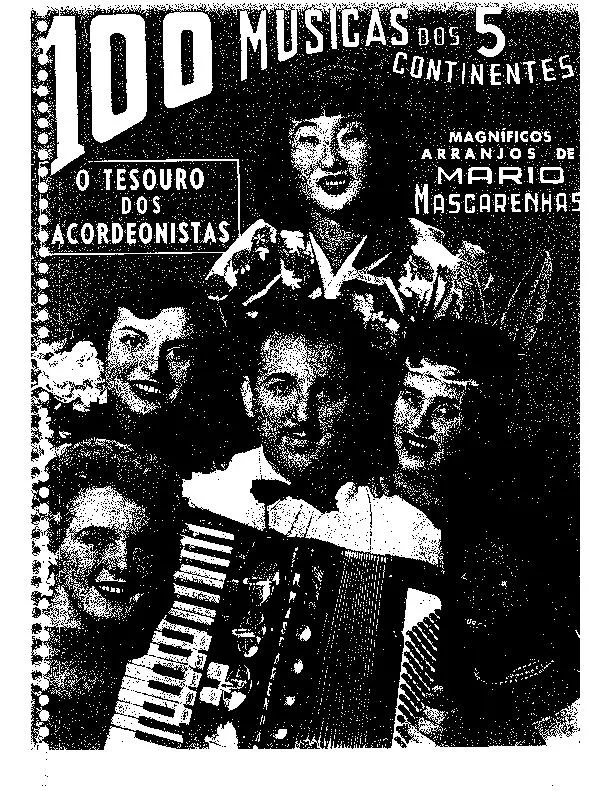 télécharger la partition d'accordéon 100 musicas dos 5 continentes (O Tesouro dos Acordeonistas) (Arrangement Mario Mascarenhas) au format PDF