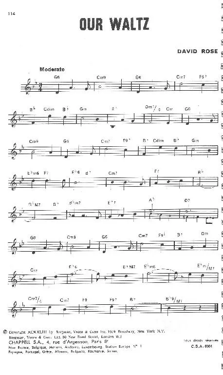 télécharger la partition d'accordéon Our Waltz au format PDF