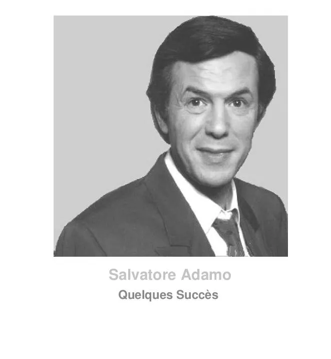 télécharger la partition d'accordéon Salvatore Adamo : Quelques Succès (22 titres) au format PDF