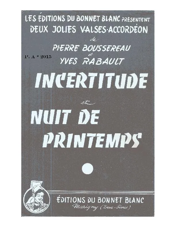 télécharger la partition d'accordéon Incertitude (Valse) au format PDF