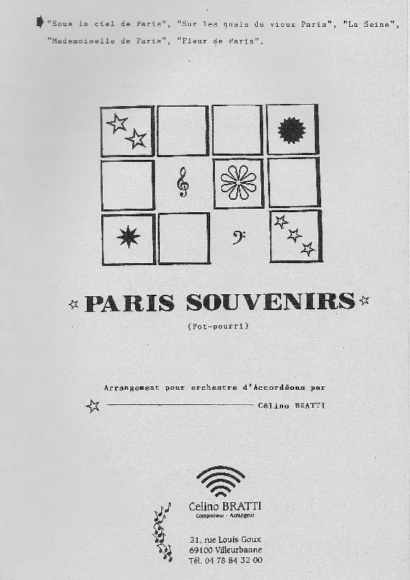 télécharger la partition d'accordéon Paris Souvenirs (Pot Pourri) (Conducteur) au format PDF