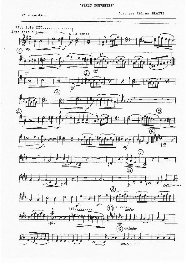 télécharger la partition d'accordéon Paris Souvenirs (Pot Pourri) (2ème accordéon) au format PDF