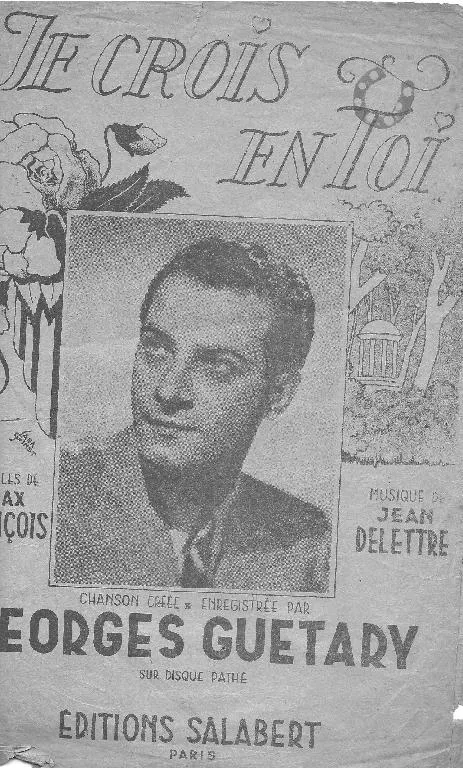 télécharger la partition d'accordéon Je crois en toi (Chant : Georges Guétary) au format PDF