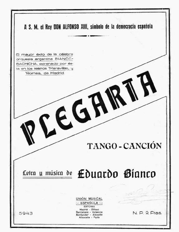 télécharger la partition d'accordéon Plegaria (Tango) au format PDF