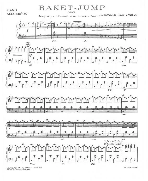 télécharger la partition d'accordéon Raket Jump (Galop) au format PDF