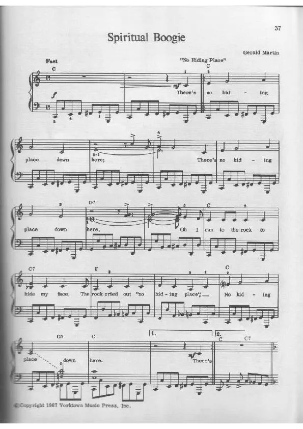 télécharger la partition d'accordéon Spiritual Boogie au format PDF