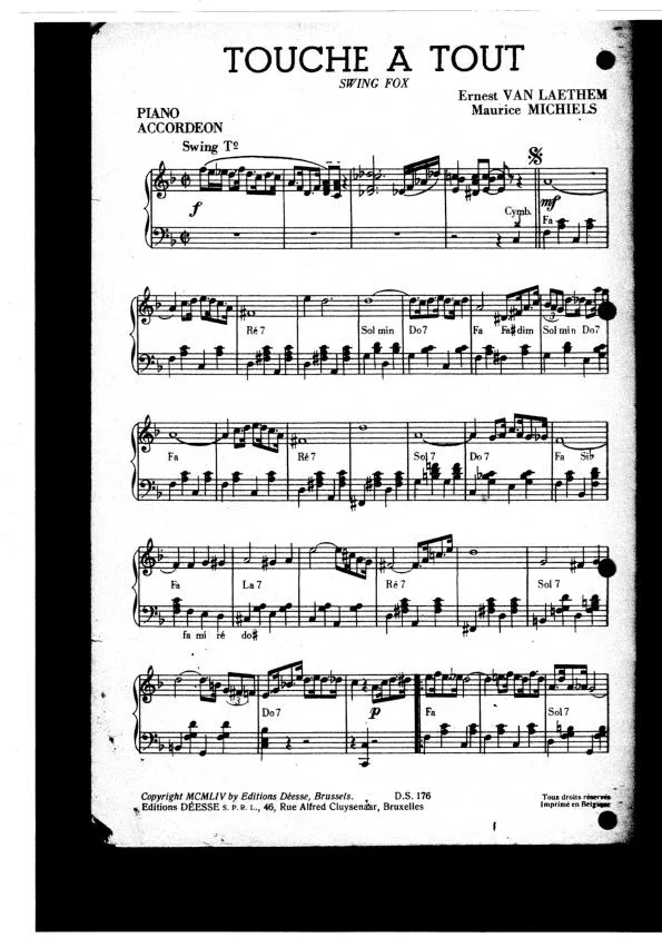 télécharger la partition d'accordéon Touche à tout (Swing Fox) au format PDF