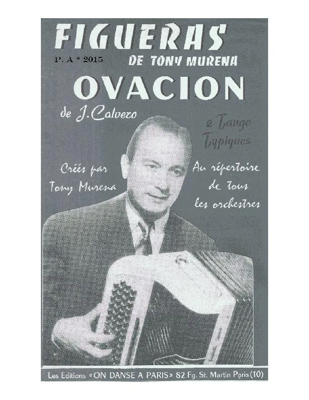 télécharger la partition d'accordéon Ovacion (Orchestration) (Tango) au format PDF