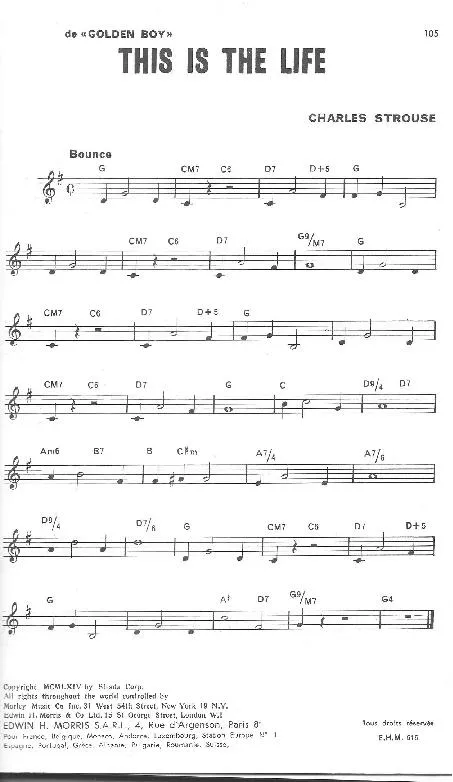 télécharger la partition d'accordéon This is the life (De : Golden Boy) (Bounce) au format PDF