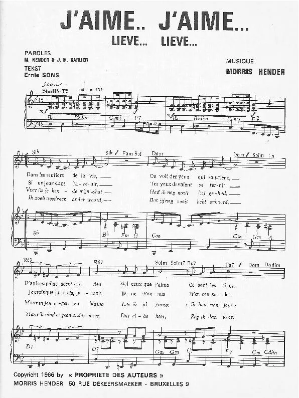 télécharger la partition d'accordéon J'aime J'aime (Lieve Lieve) (Shuffle) au format PDF