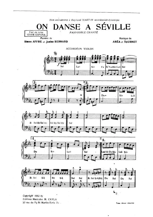 télécharger la partition d'accordéon On danse à Séville (Duo d'Accordéons) (Orchestration) (Paso Doble) au format PDF