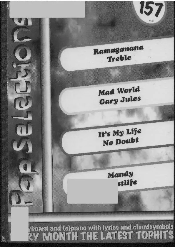 télécharger la partition d'accordéon Pop Sélections (Volume n°157) au format PDF
