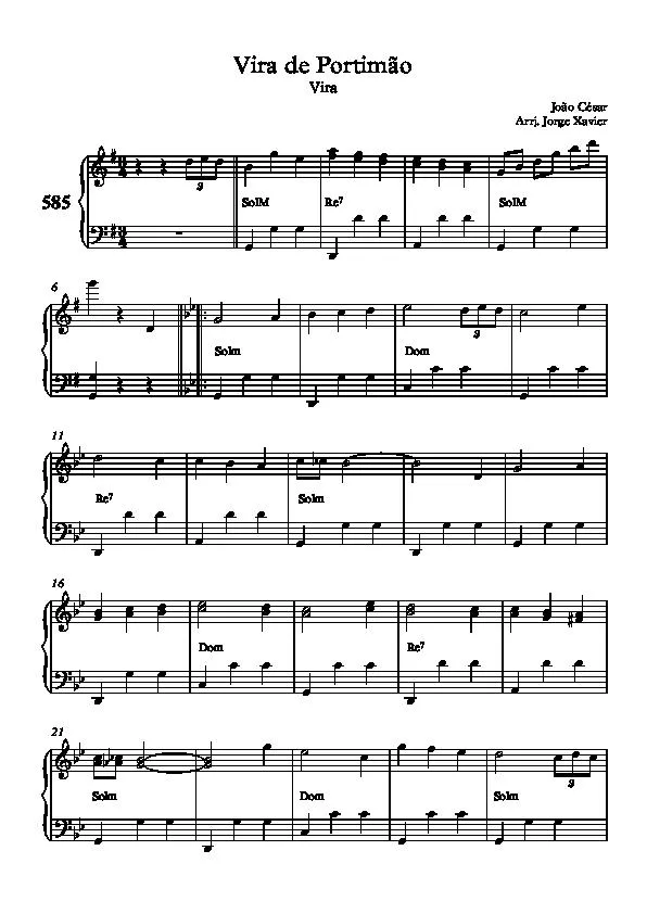 télécharger la partition d'accordéon Vira de Portimão (Arrangement : Jorge Xavier) au format PDF