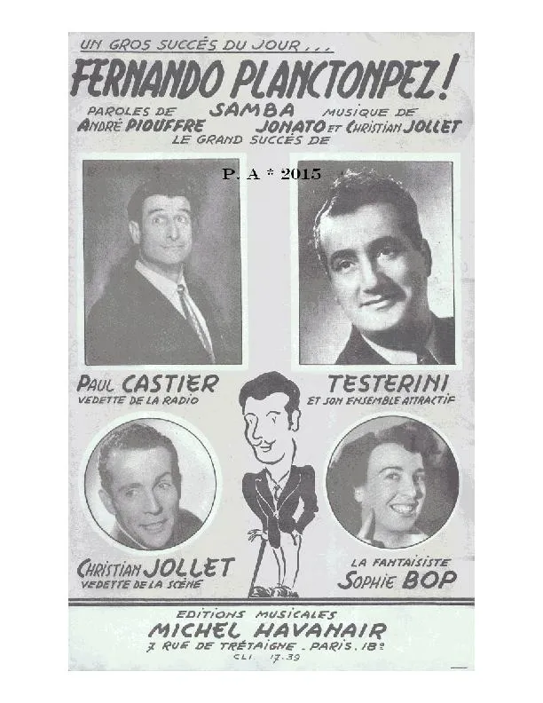 télécharger la partition d'accordéon Fernando Planctonpez (Orchestration Complète) (Samba) au format PDF