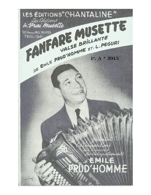 télécharger la partition d'accordéon Fanfare Musette (Valse Brillante) au format PDF