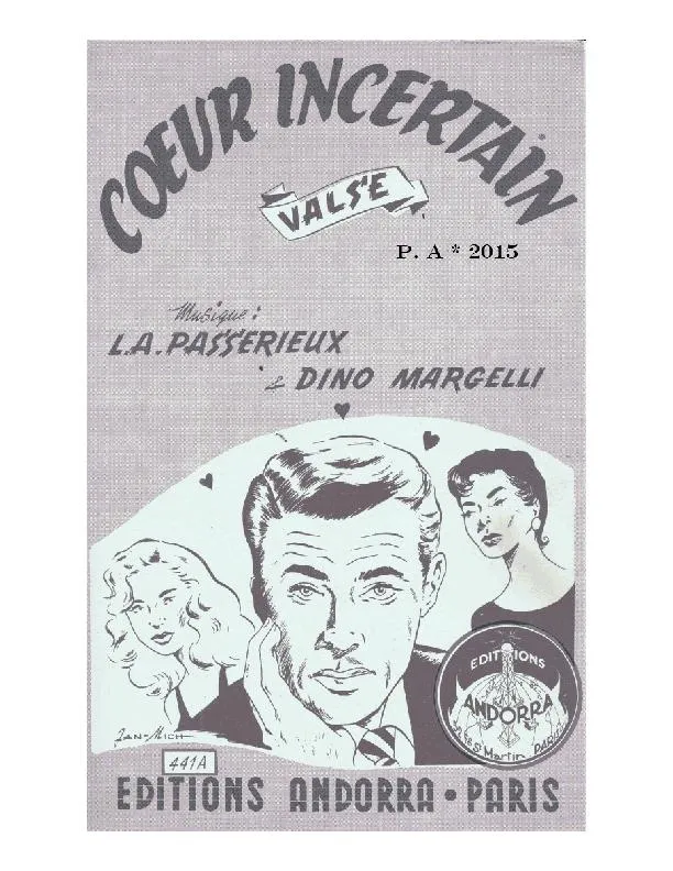 télécharger la partition d'accordéon Cœur Incertain (Valse) au format PDF
