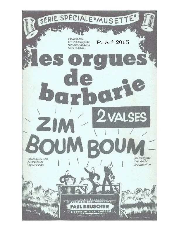télécharger la partition d'accordéon Zim Boum Boum (Orchestration) (Valse) au format PDF