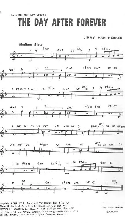 télécharger la partition d'accordéon The day after forever (De : Going my way) (Slow) au format PDF