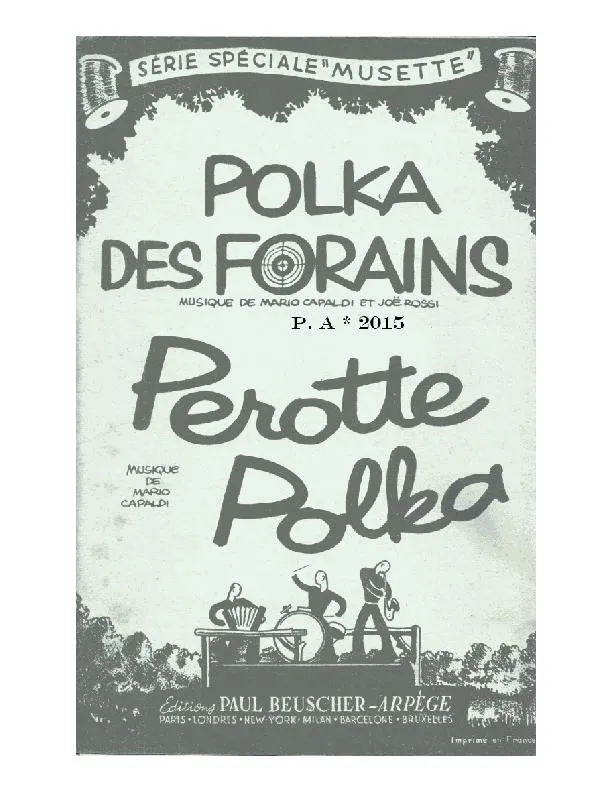 télécharger la partition d'accordéon Polka des Forains (Orchestration) au format PDF