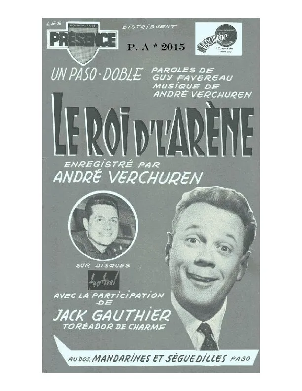 télécharger la partition d'accordéon Le roi de l'arène (Orchestration Complète) (Paso Doble) au format PDF