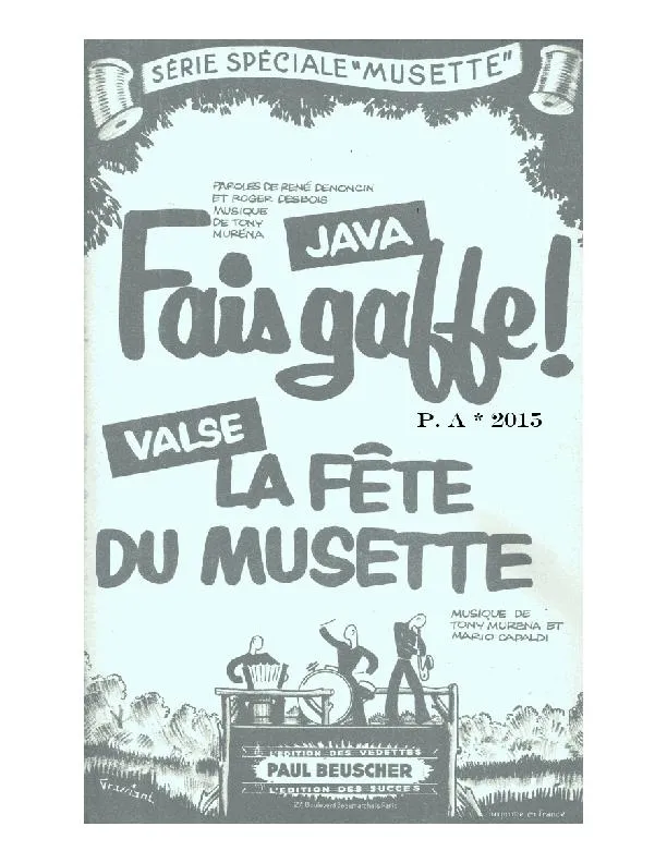 télécharger la partition d'accordéon La fête du Musette (Orchestration) (Valse Variation) au format PDF