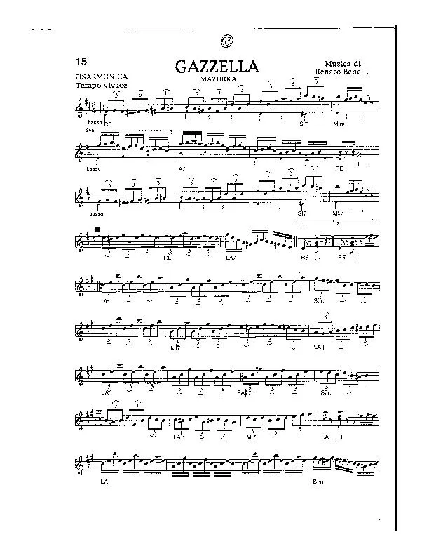 télécharger la partition d'accordéon Gazzella (Mazurka) au format PDF