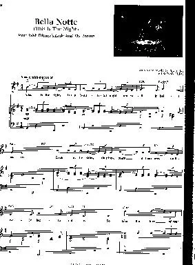 télécharger la partition d'accordéon Bella Notte (This is the night) (Du dessin animé : Lady and the Tramp / La Belle et le Clochard) au format PDF