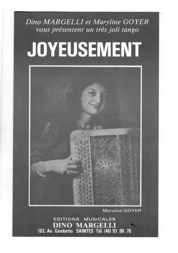 télécharger la partition d'accordéon Joyeusement (Tango) au format PDF