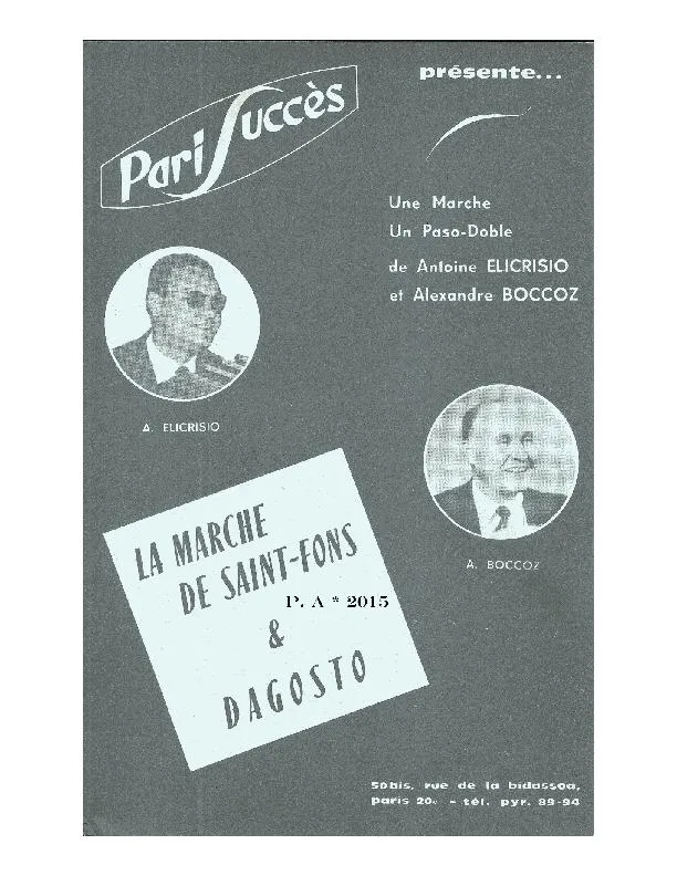 télécharger la partition d'accordéon Dagosto (Paso Doble) au format PDF