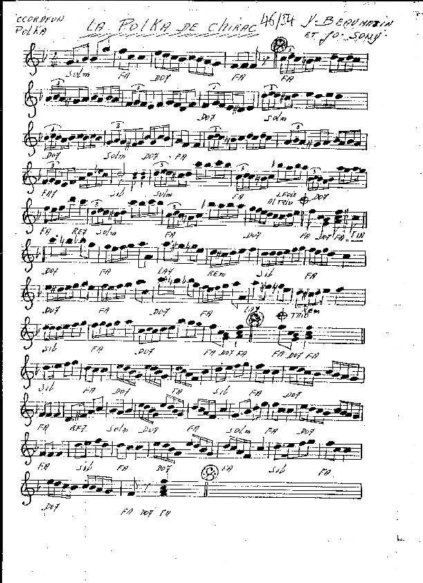télécharger la partition d'accordéon La Polka de Chirac (Manuscrite) au format PDF