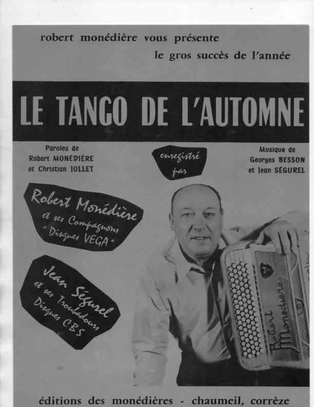 télécharger la partition d'accordéon Le tango de l'automne au format PDF