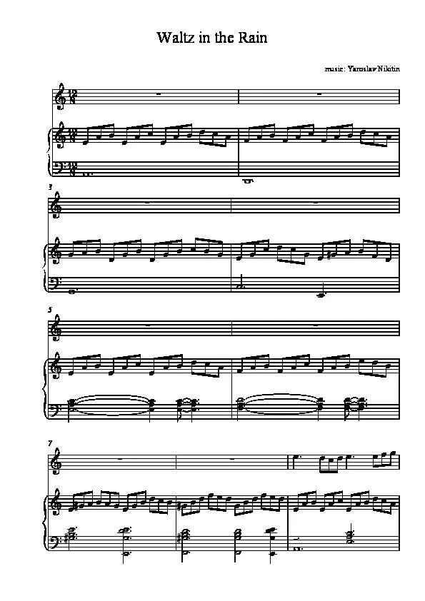 télécharger la partition d'accordéon Waltz in the Rain (Duo) au format PDF