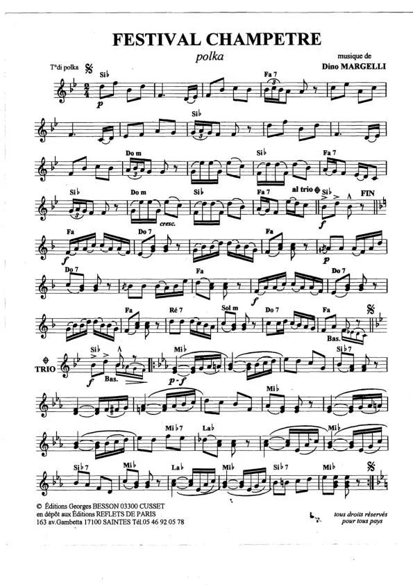 télécharger la partition d'accordéon Festival Champêtre (Polka) au format PDF