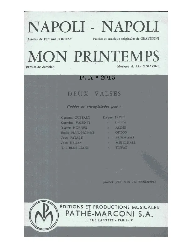 télécharger la partition d'accordéon Mon Printemps (Orchestration Complète) (Valse Musette) au format PDF