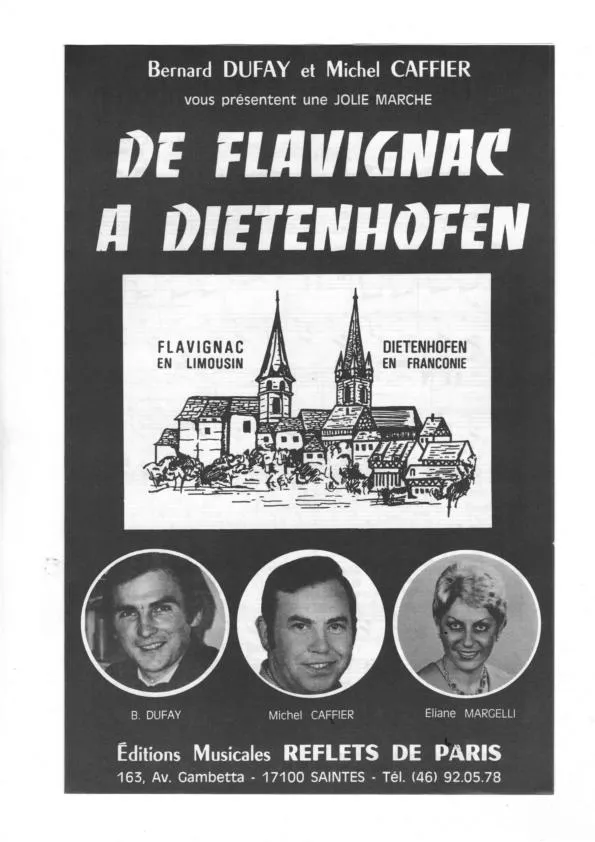 télécharger la partition d'accordéon De Flavignac à Dietenhofen (Arrangement : Eliane Margelli) (Marche) au format PDF