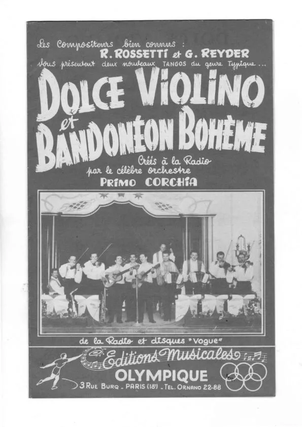 télécharger la partition d'accordéon Dolce Violino (Orchestration) (Tango) au format PDF