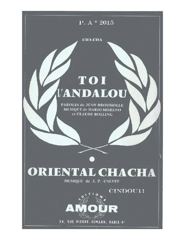 télécharger la partition d'accordéon Toi l'Andalou (Orchestration Complète) (Cha Cha) au format PDF