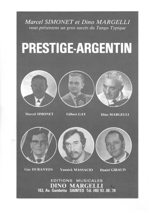 télécharger la partition d'accordéon Prestige Argentin (Tango) au format PDF