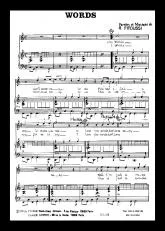 télécharger la partition d'accordéon Words (F R David) au format PDF