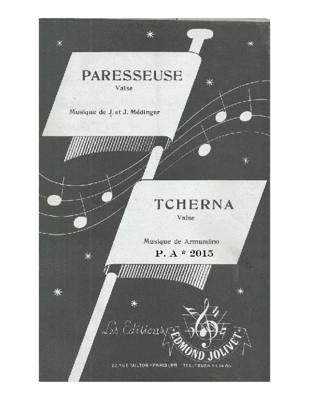 télécharger la partition d'accordéon Tcherna (Valse) au format PDF