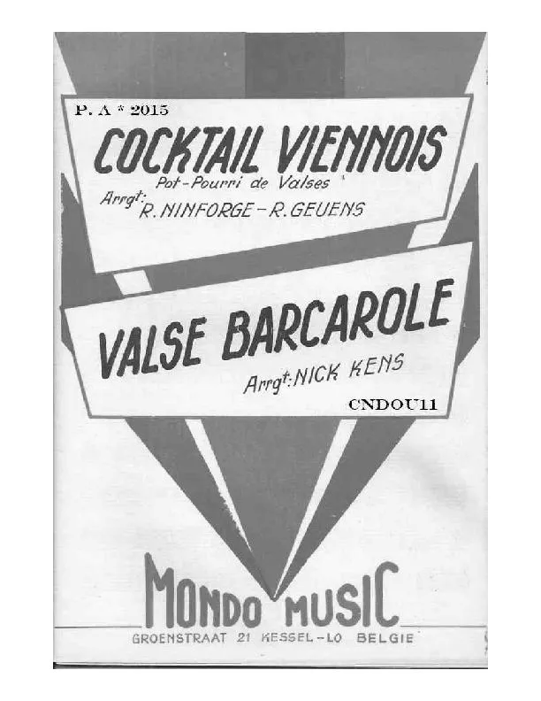 télécharger la partition d'accordéon Cocktail Viennois (Orchestration Complète) (Pot Pourri de Valses) au format PDF