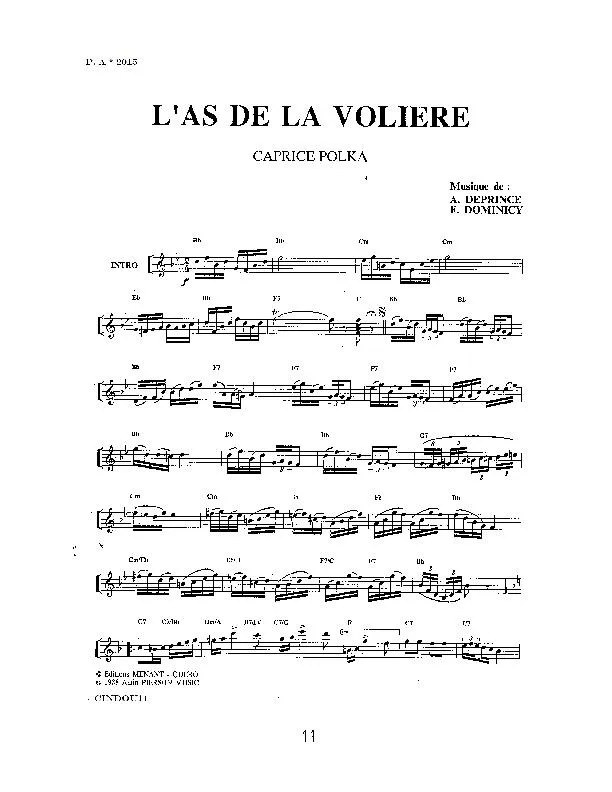 télécharger la partition d'accordéon L'as de la volière (Caprice Polka) au format PDF