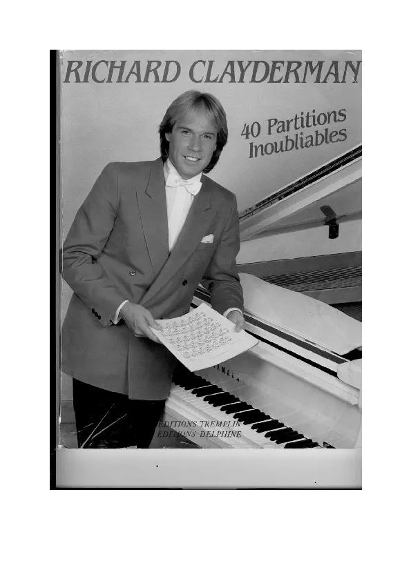 télécharger la partition d'accordéon Richard Clayderman : 40 partitions inoubliables au format PDF