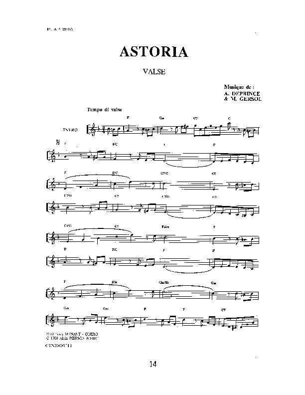 télécharger la partition d'accordéon Astoria (Valse) au format PDF