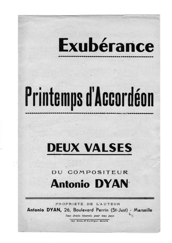 télécharger la partition d'accordéon Printemps d'accordéon (Valse) au format PDF